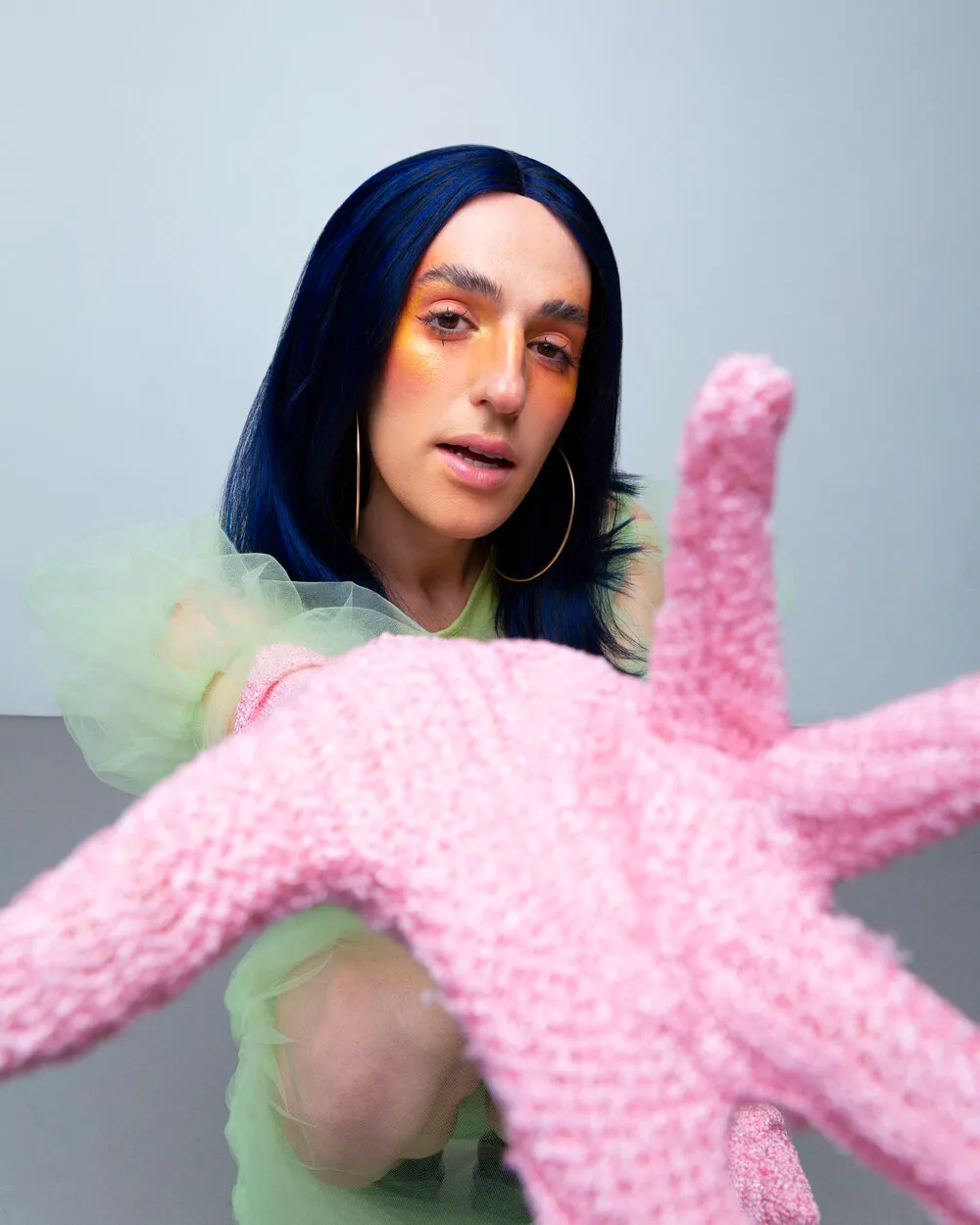 Portrait of Cerena dancing with pink gloves